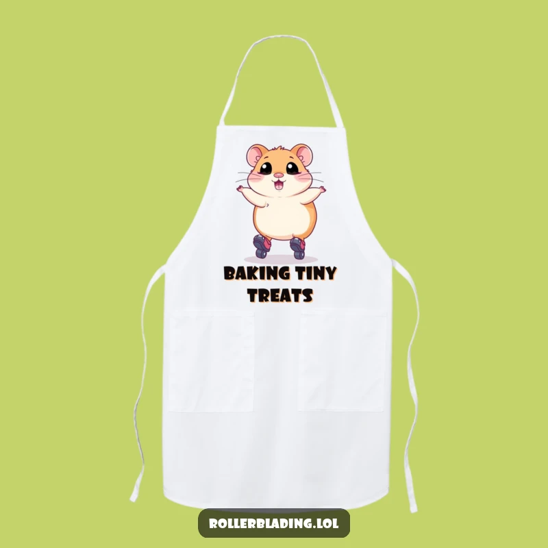 Funny Hamster Roller Skating Apron: Cook with Plump Enthusiasm and Humor