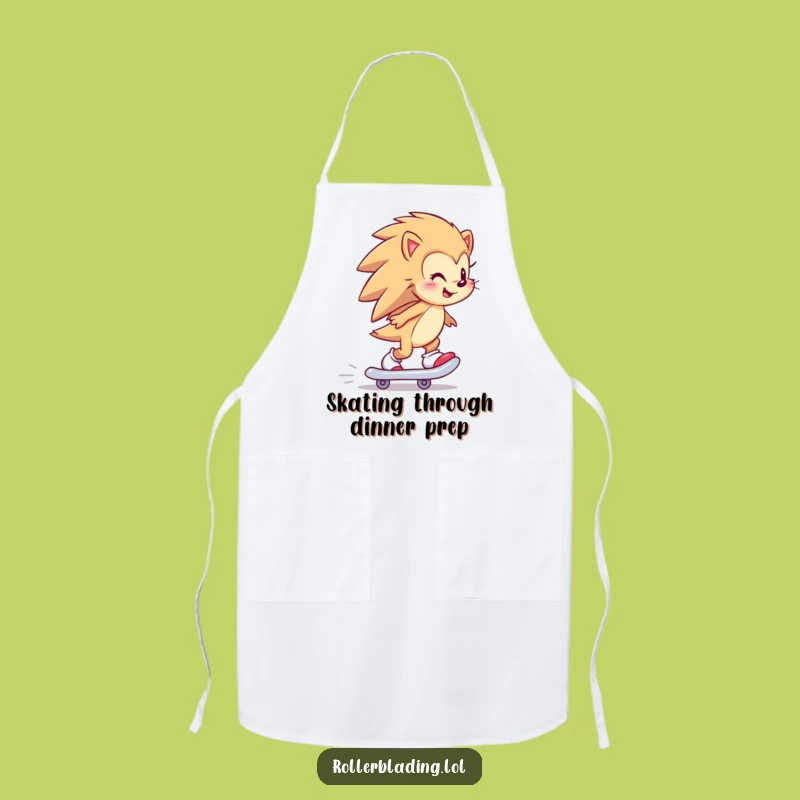 Funny Hedgehog Chef Apron: Hilarious Kitchen Helper for Skaters