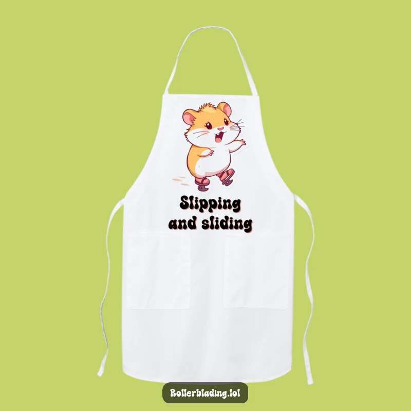 Funny Skating Hamster Apron: Cook with Joy in This Hilarious Kitchen Wear