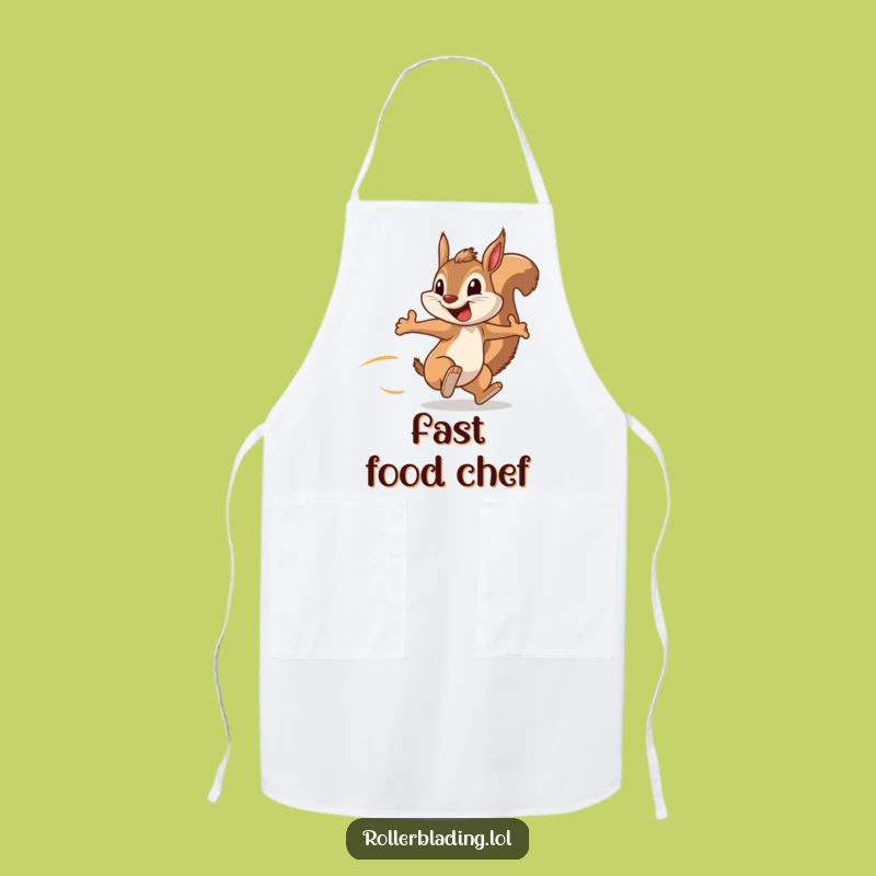 Funny Squirrel Speedster Apron: Cook with Speed and Laughter in This Hilarious Kitchen Wear
