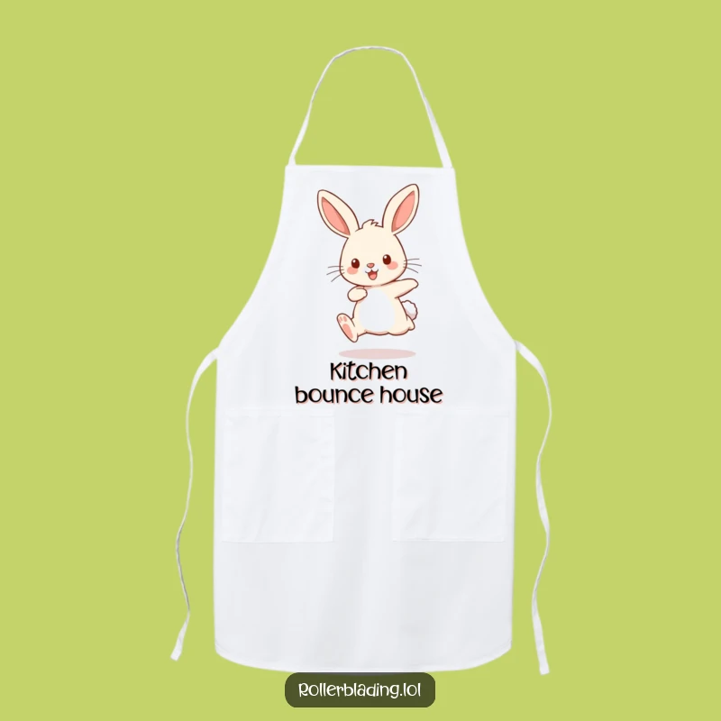 Funny Rabbit Jogging Apron - Kitchen Bouncing Legs Chef Gift