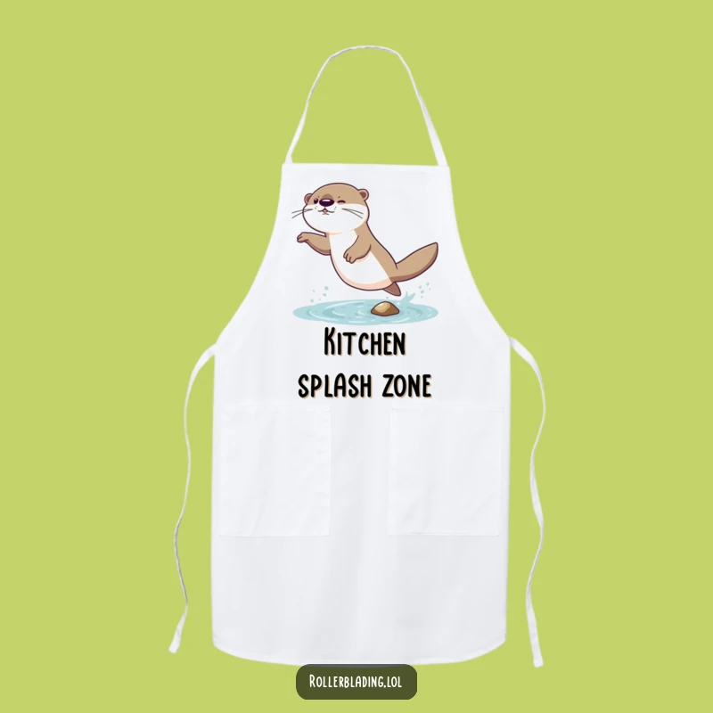 Funny Otter Jumping Apron - Kitchen Giggling Wobble Chef Gift
