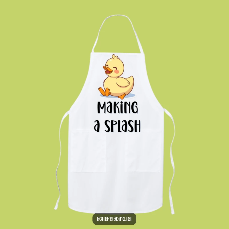 Funny Duck Roller Skating Apron: Cook with a Smile & Cheer