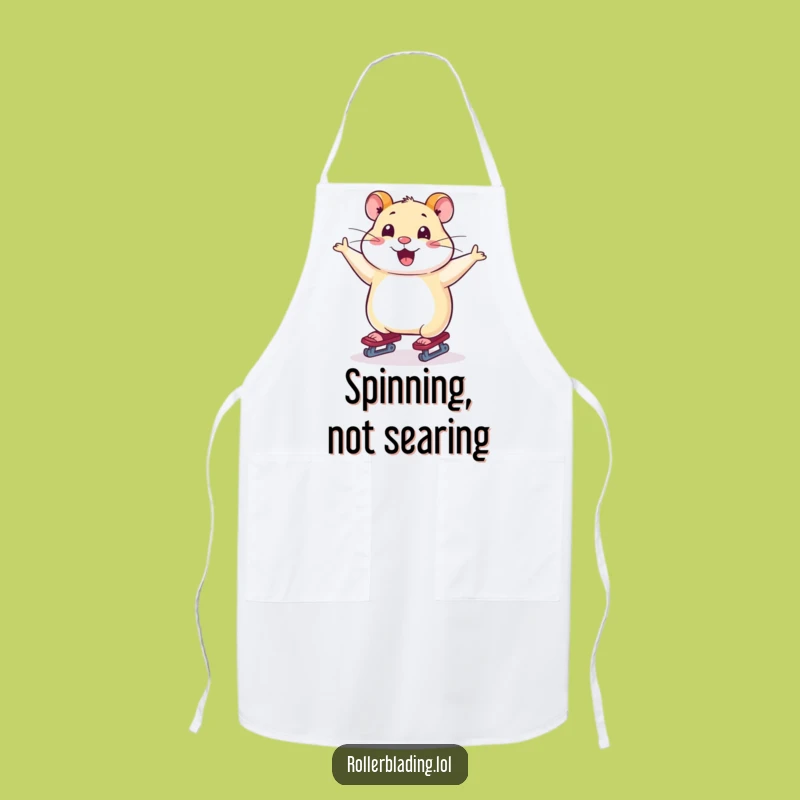 Funny Hamster Skating Apron: Cook with Grace and Smiles - Great Chef Gift