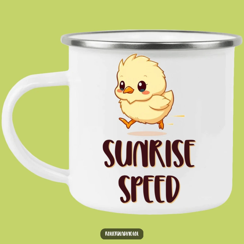Funny Chick Camping Mug - Fast and Fluffy Outdoor Gift