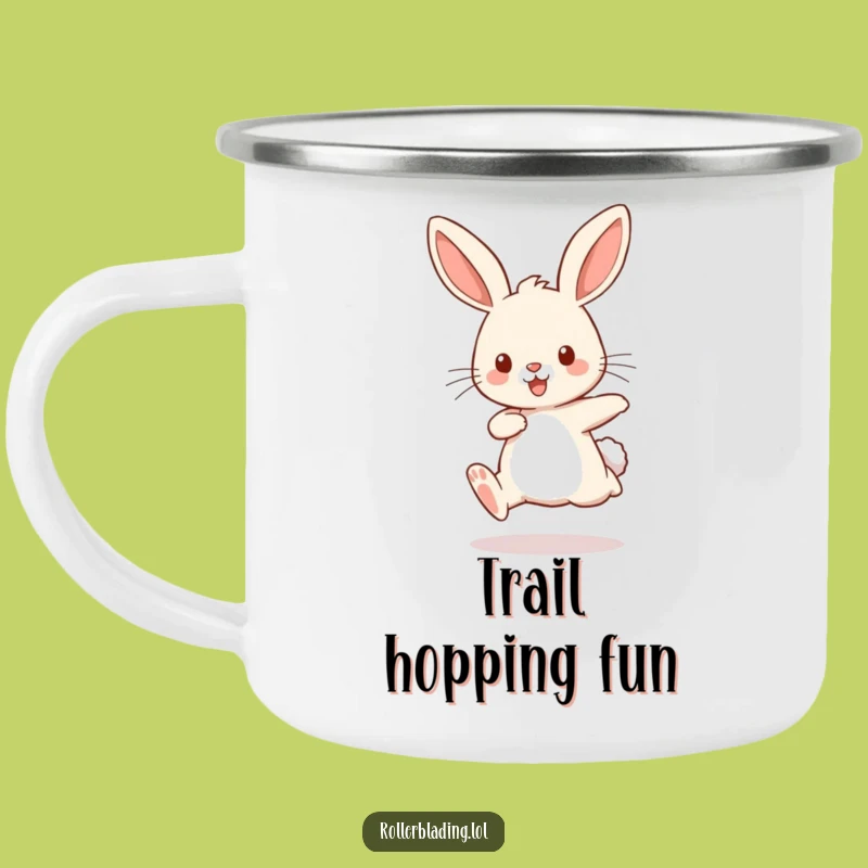 Funny Rabbit Jogging Camping Mug - Outdoor Bouncing Legs Gift