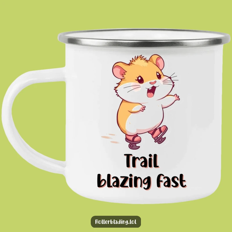 Funny Skating Hamster Camping Mug: Enjoy Your Adventure with This Hilarious Outdoor Mug
