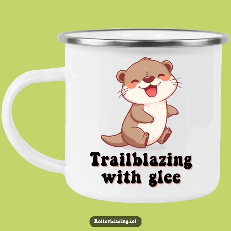 Funny Otter Adventure Camping Mug - Cheerful Outdoor Humor, Durable & Fun