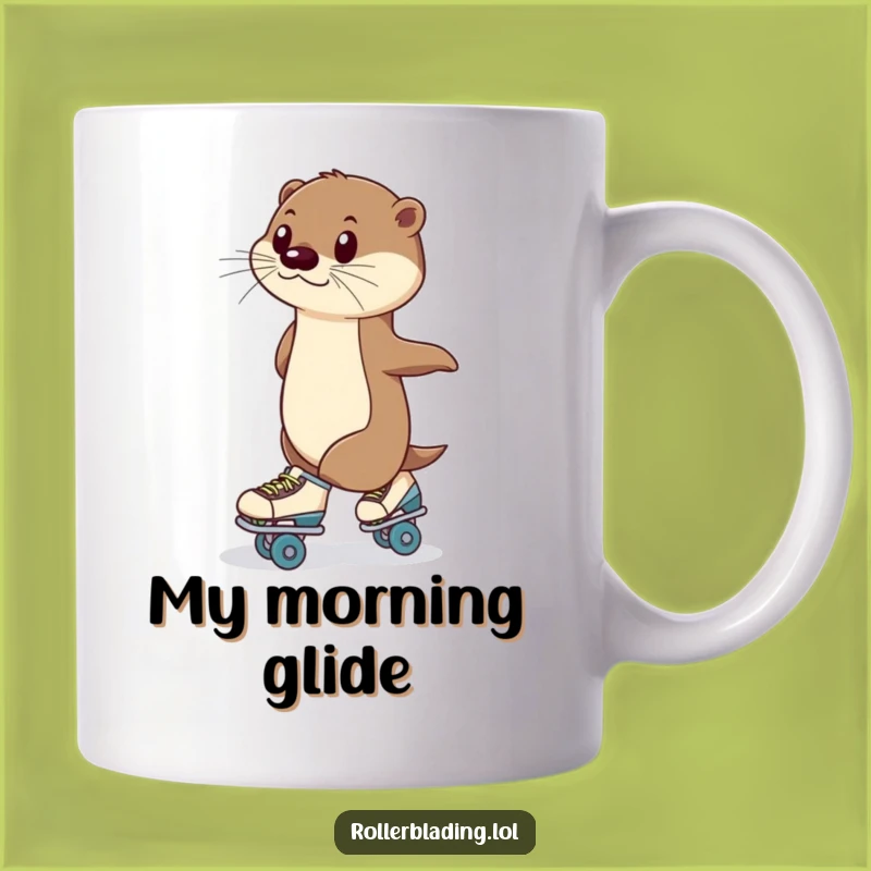 Funny Otter Roller Skating Mug: Graceful, Poised, and Hilarious Gift