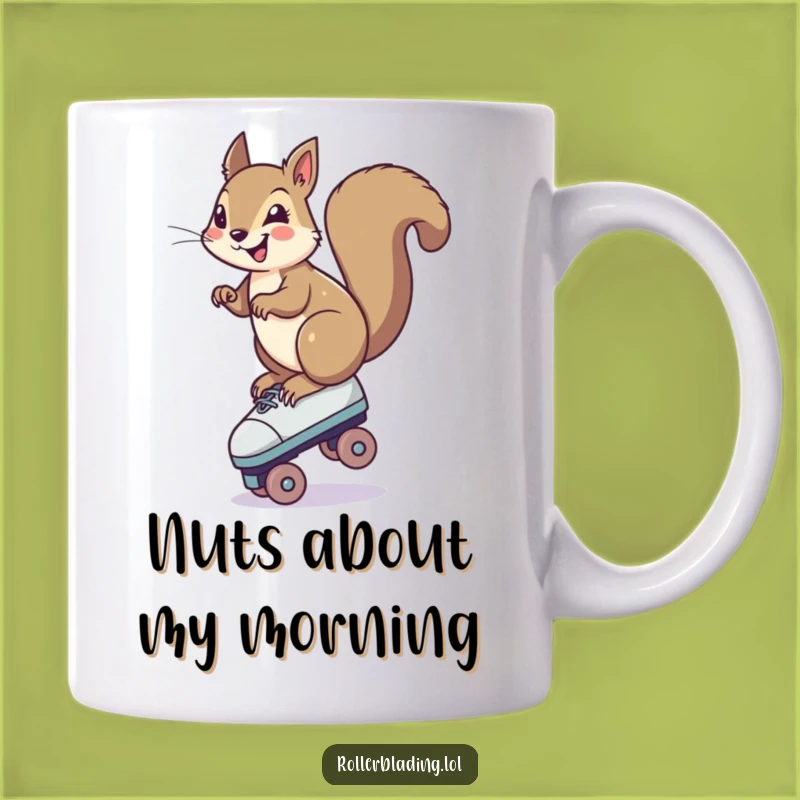 Funny Squirrel Roller Skate Mug: A Hilarious Balancing Act Gift for Nutty Friends