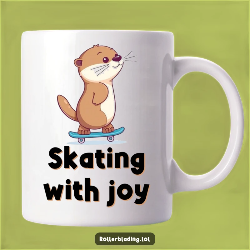 Funny Otter Skating Mug: Giggling Backwards Athlete Proud, Perfect Humorous Gift
