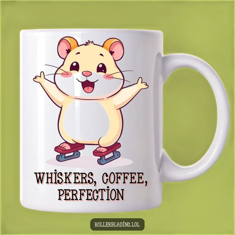 Funny Hamster Skating Mug: Graceful Glide, Perfect Funny Gift for Animal Lovers