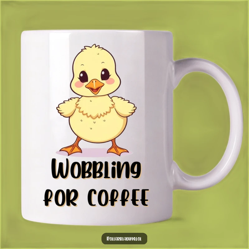 Funny Wobbly Duckling Mug - Unsteady Journey, Adorable Humor Gift