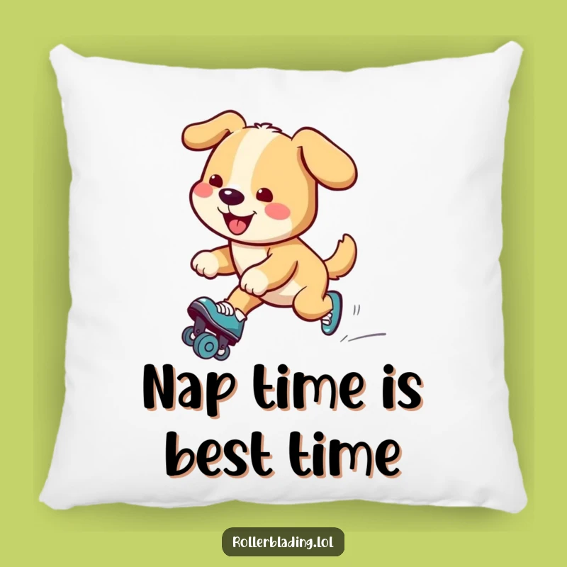 Funny Dog Roller Skating Pillow: Cozy Pup's Glide, Hilarious Comfort Gift!
