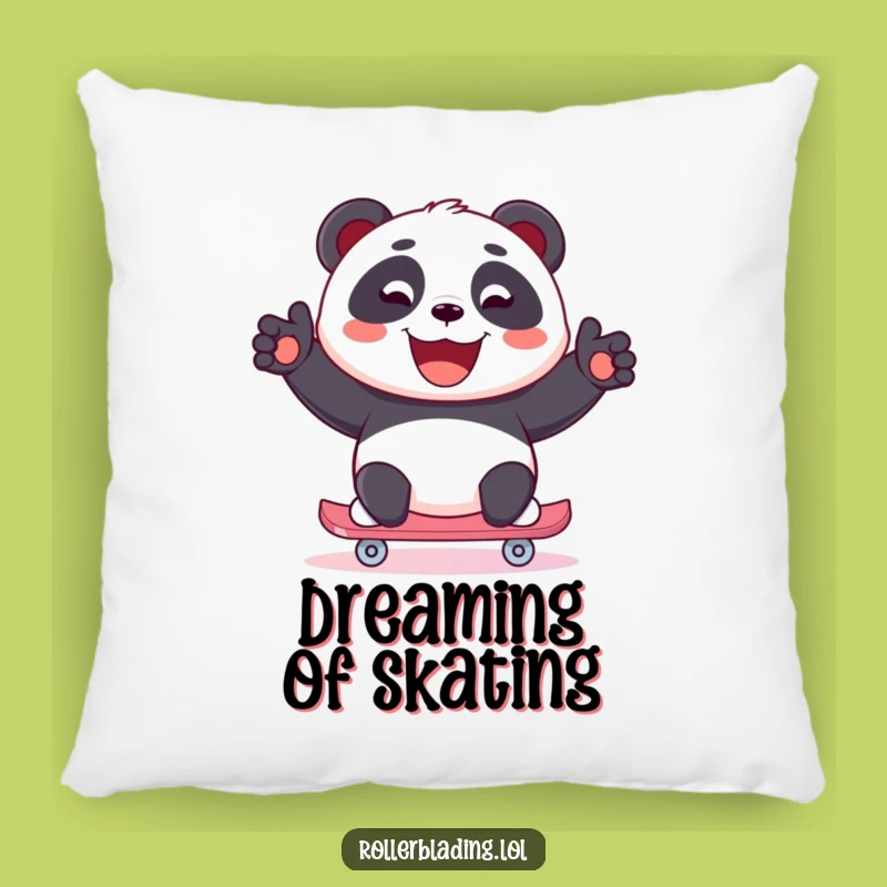 Funny Panda Pillow: Cozy Joyful Comfort, Adorable Skating Funny Gift