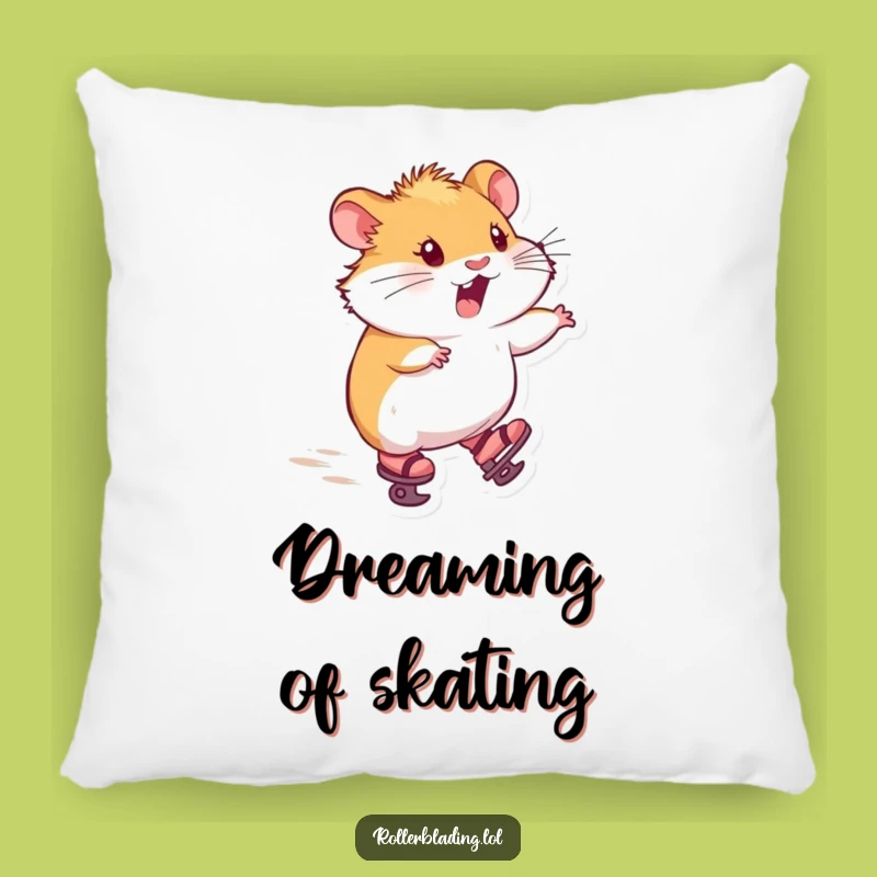 Funny Skating Hamster Pillow: Snuggle with Joy and This Hilarious Comfort