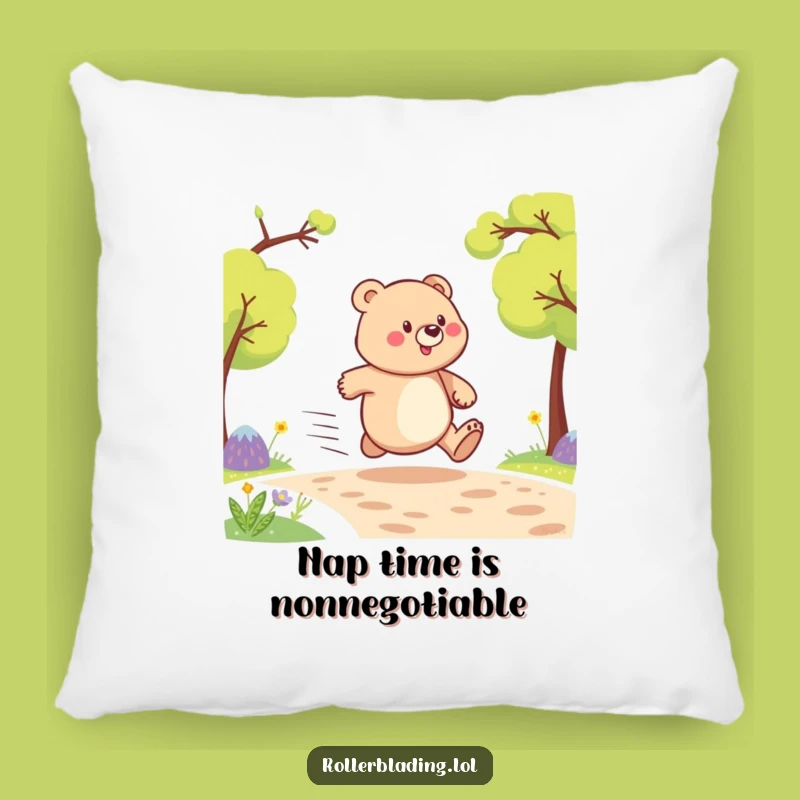 Funny Proud Bear Speeding Pillow - Comfy Couch Companion for Laughs