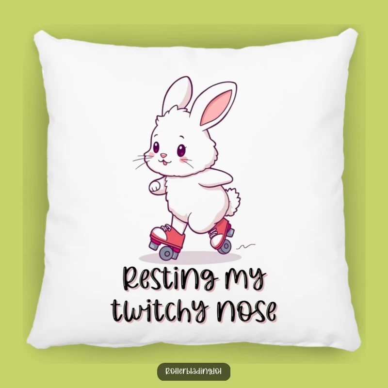 Soft Funny Bunny Roller Skating Pillow: Snuggle Up with Adorable Fun