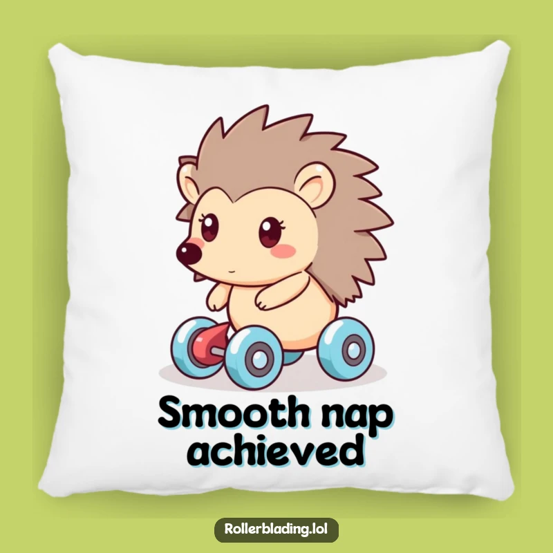 Funny Hedgehog Roller Skater Pillow: Cozy Comfort for Smooth Relaxation