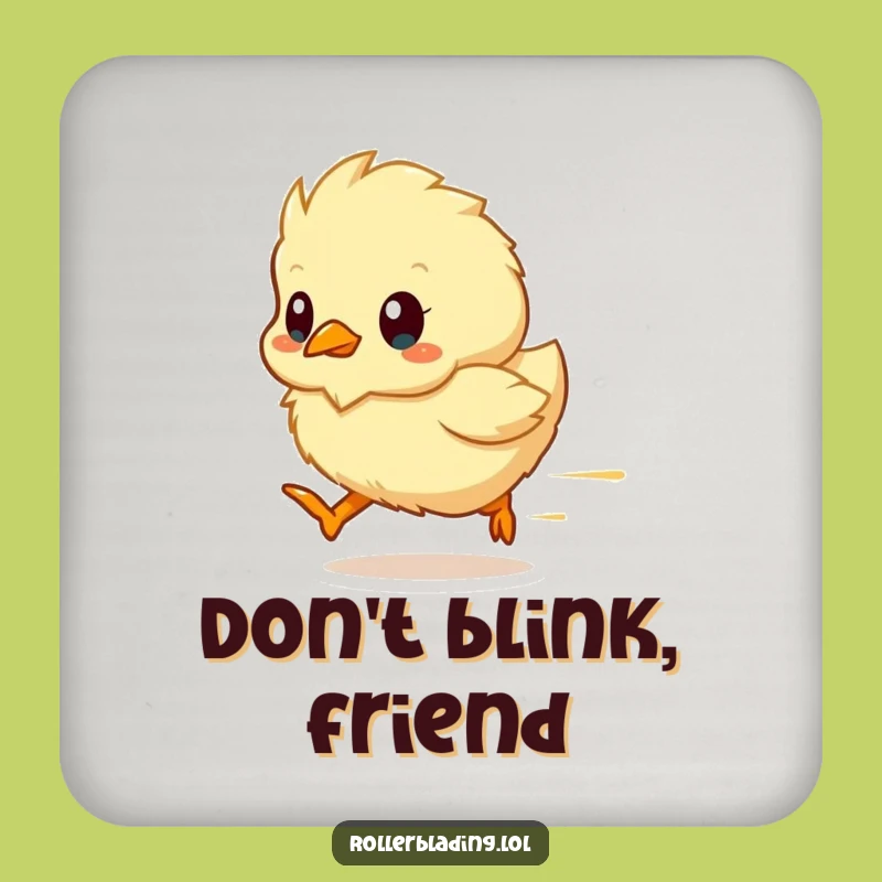 Funny Chick Coaster - Protect Surfaces with Speedy Cuteness Gift