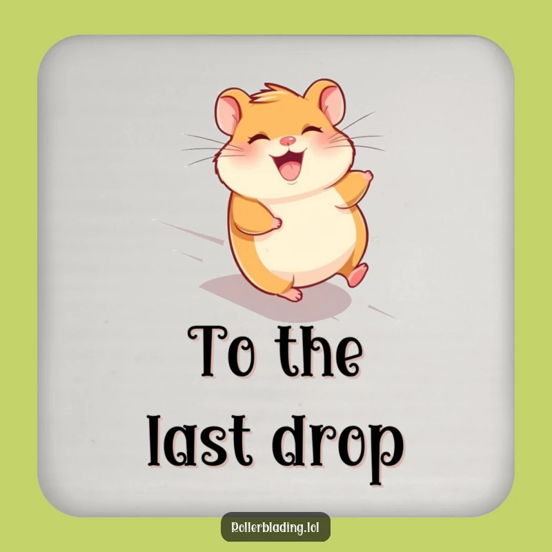 Funny Giggling Hamster Coaster - Protect Surfaces with Speeding Fun