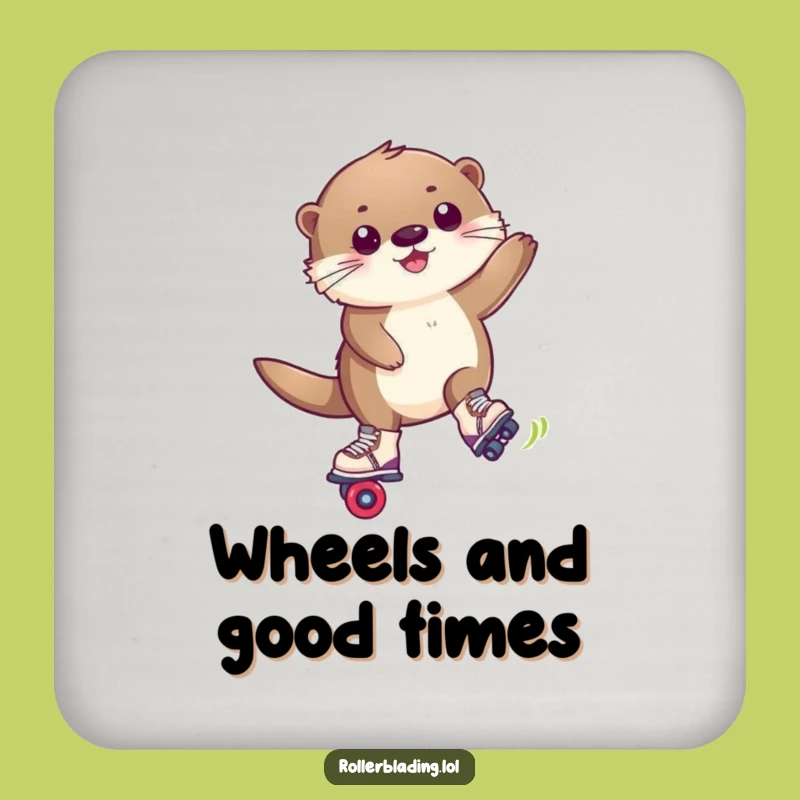 Funny Otter Roller Blade Coaster: Protect Surfaces with Style