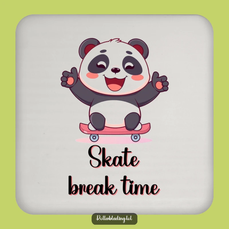 Funny Panda Coaster: Protect Surfaces with Joyful Skating, Funny Gift