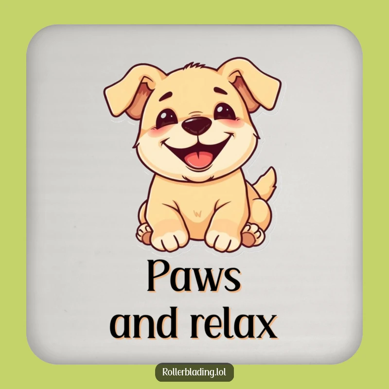 Funny Pup Coaster - Protect Surfaces with this Hilarious Dog Gift