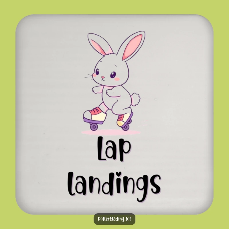 Funny Roller Skating Rabbit Coaster: Protect Surfaces with a Curious Bunny's Glide