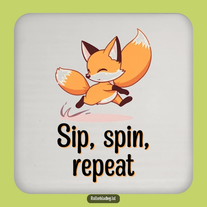 Funny Fox Roller Skating Coaster: Speedy Moves, Hilarious Table Protector Gift!