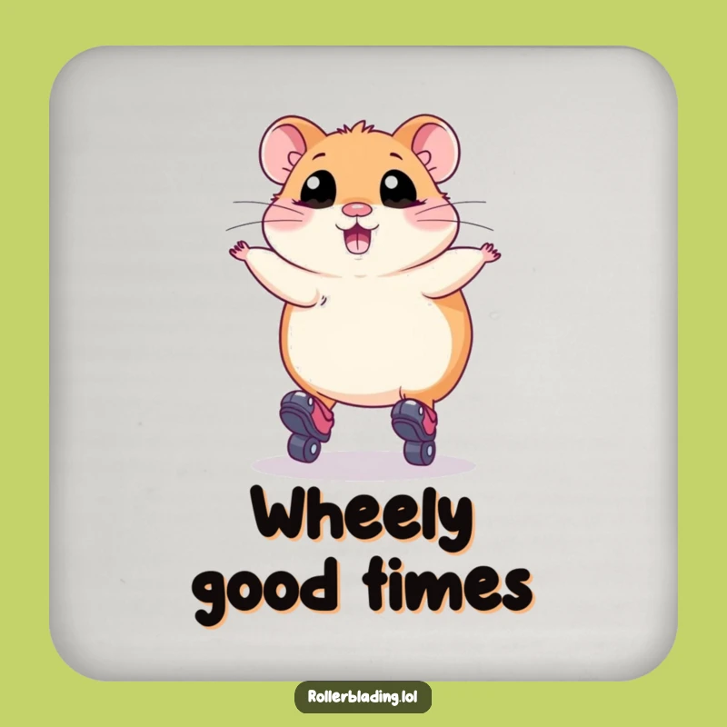 Funny Hamster Roller Skating Coasters: Protect Surfaces with Dumb Charm
