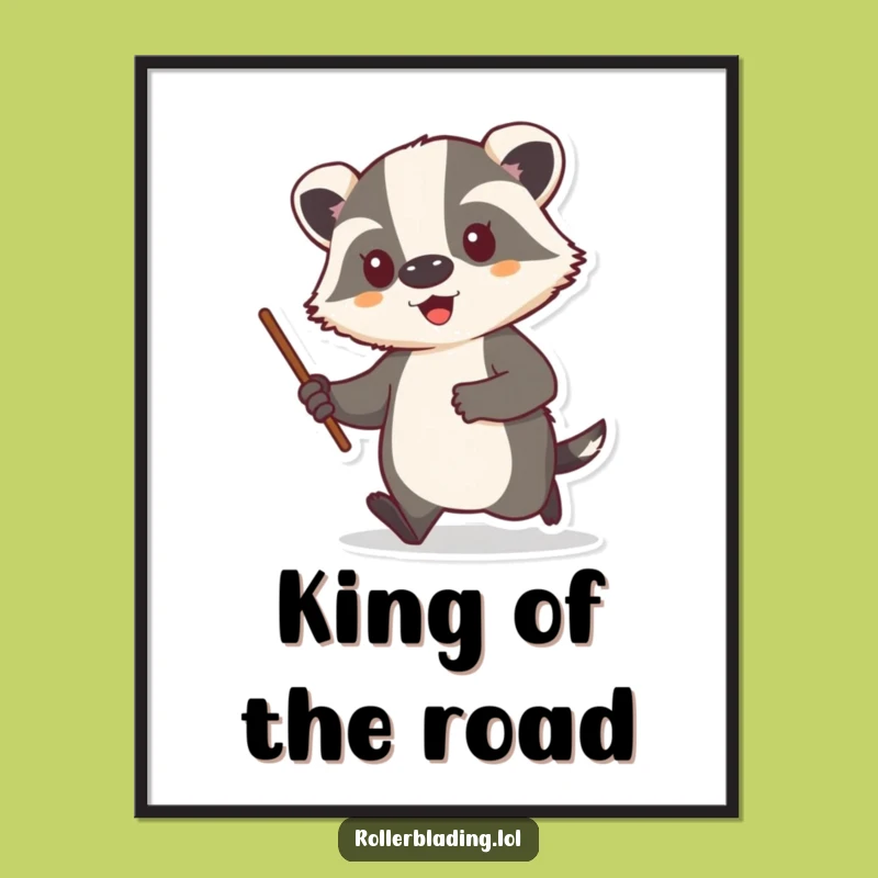 Funny Badger Cruise Poster - Wall Art, Proud Animal, Quirky Decor, Great Gift