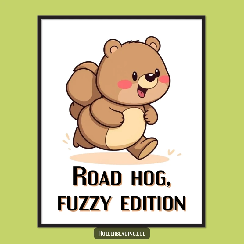 Funny Bear Speeding Poster: Bring Proud Adventure to Your Walls - Unique Gift