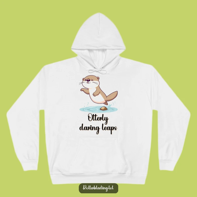 Funny Otter Jumping Hoodie - Cozy Giggling Wobble Sweatshirt, Gift