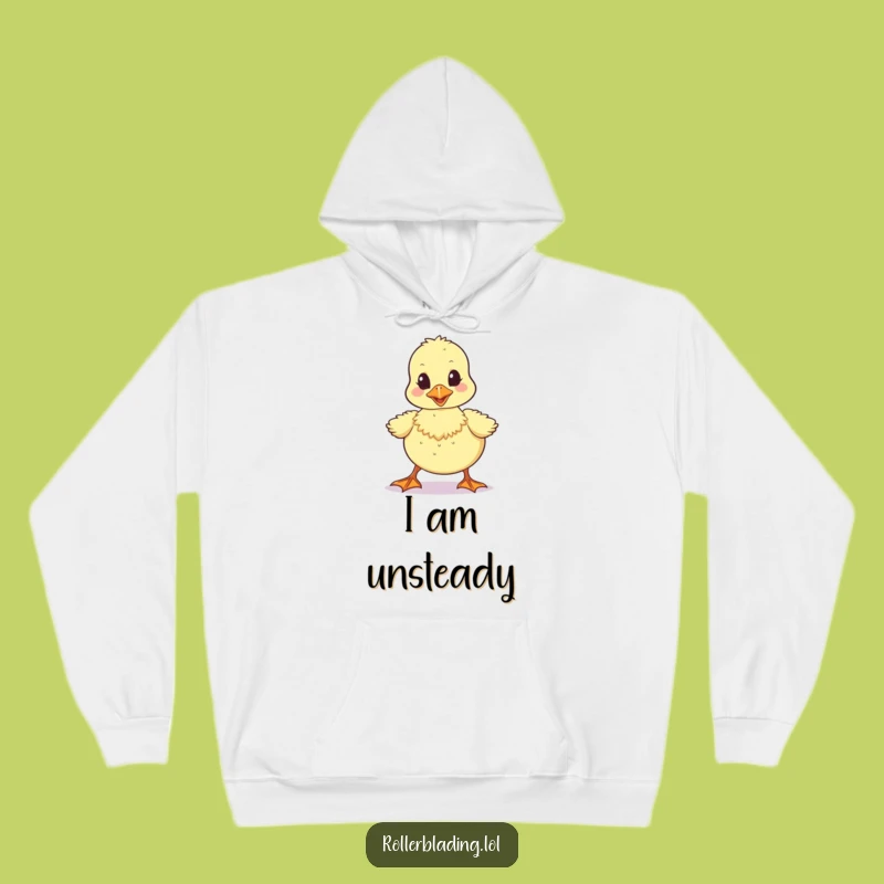 Funny Wobbly Duckling Hoodie - Cozy Comfort, Unsteady Charm, Great Gift