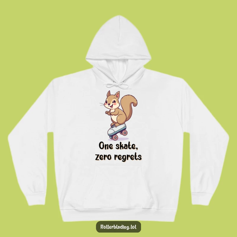 Funny Squirrel Roller Skate Hoodie: Stay Cozy with a Hilarious Balancing Act