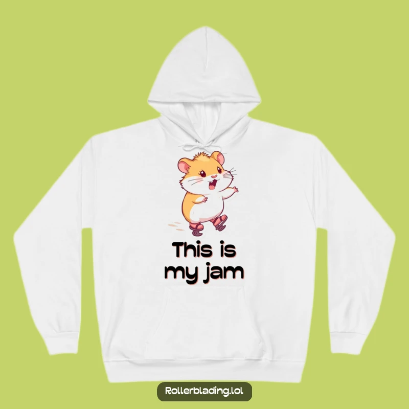 Funny Skating Hamster Hoodie: Stay Cozy and Cheerful with This Hilarious Warm Wear