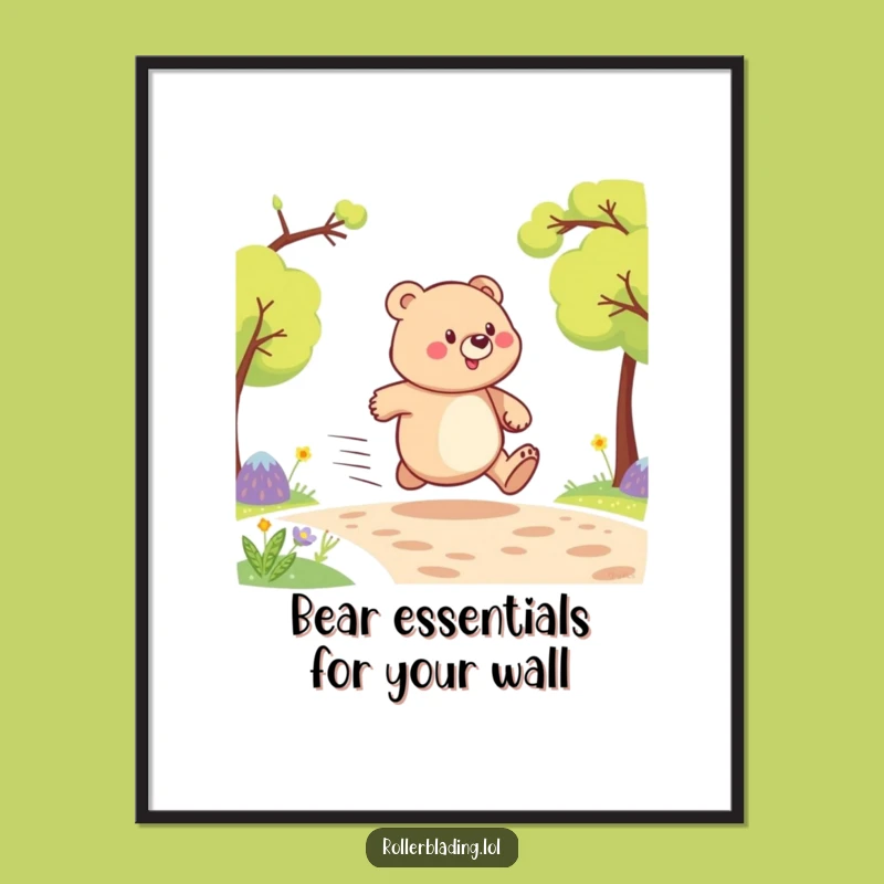 Funny Free Printable Wall Art: Proud Bear Speeds Through Life - Downloadable Decor!