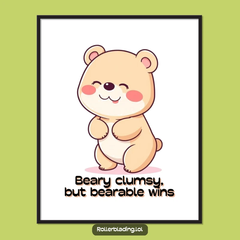 Free Printable Wall Art: Hilarious Giggling Bear, Fun Downloadable Decor