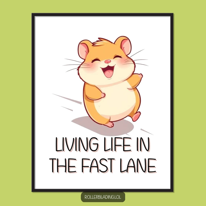 Free Printable Wall Art: Giggling Hamster, Fast Downloadable Decor for Playful Spaces