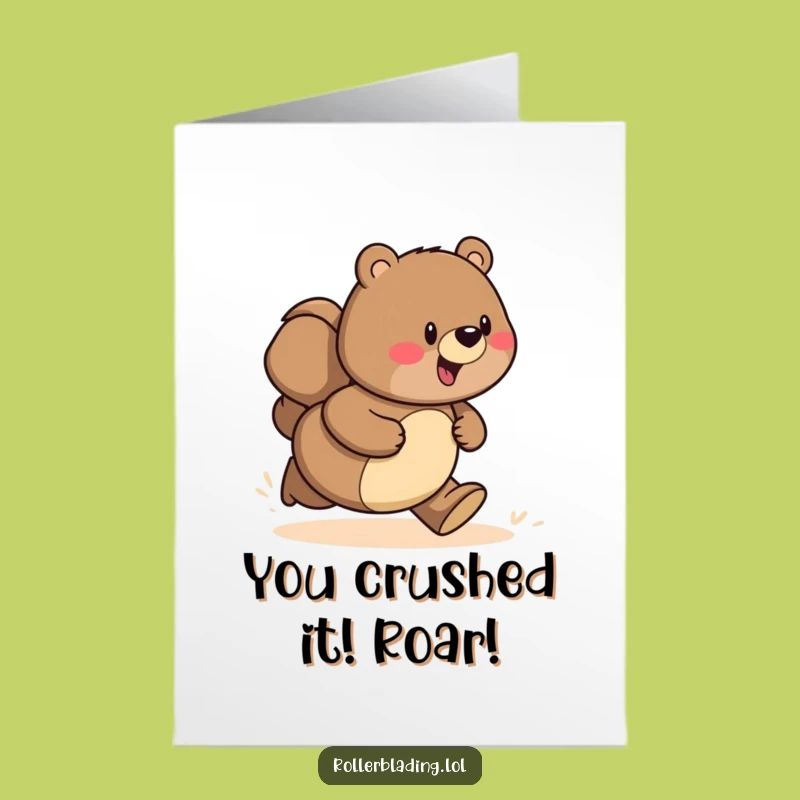 Free Printable Bear Congratulations Card: Celebrate Victories with Funny Downloadable Art