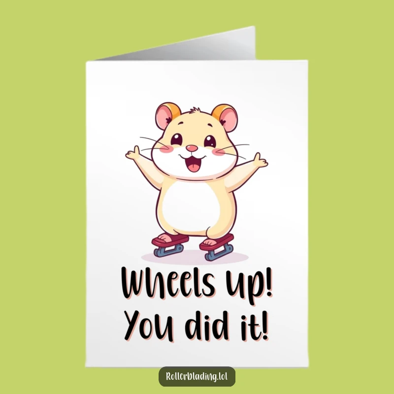 Free Printable Hamster Congrats Card: Celebrate Success with Funny Downloadable Art