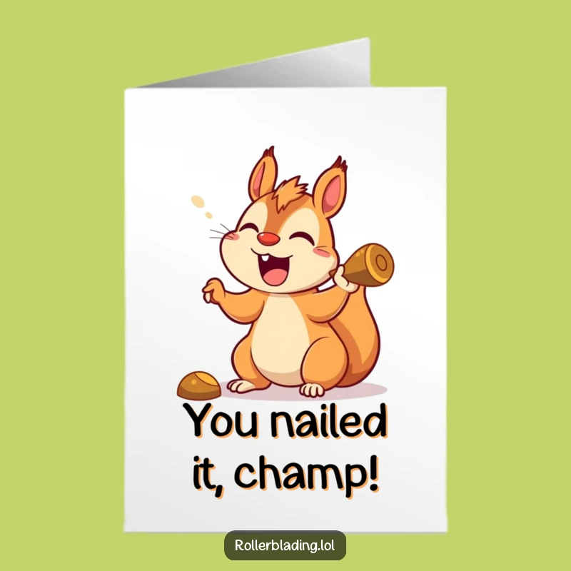 Free Printable Congrats Card: Hilarious Squirrel Yelling Downloadable Gift!