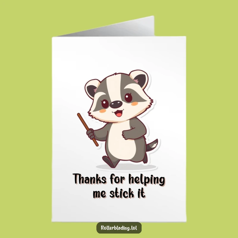 Free Printable Thank You Card: Cool Badger Cruise - Show Gratitude