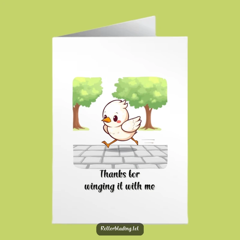 Free Printable Thank You Card: Grateful Bird Racer, Thoughtful Downloadable Gift
