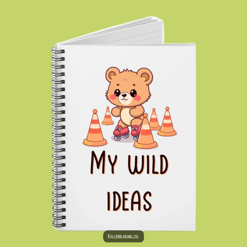 Funny Bear Cub Roller Skating Notebook: Jot Down Your Hilarious Ideas!