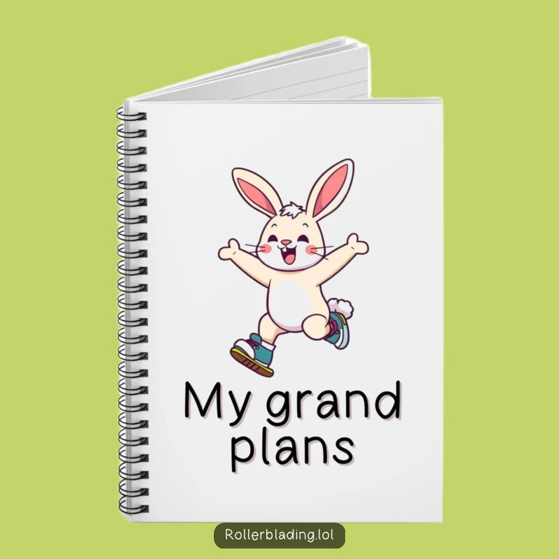 Funny Bunny Roller Skating Notebook: Notes on Speed, Hilarious Gift!