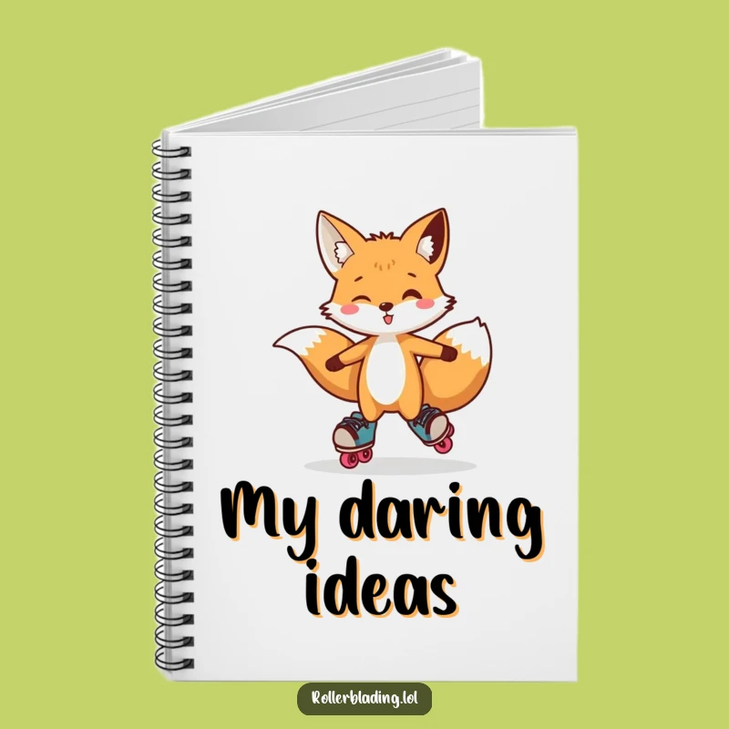 Funny Fox Notebook: Playful Roller Skate Journal, Perfect Gift