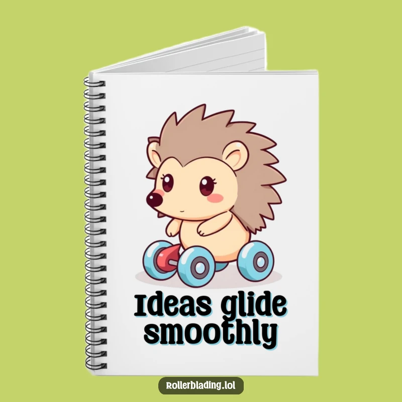 Funny Hedgehog Roller Skater Notebook: Jot Down Your Smooth Ideas