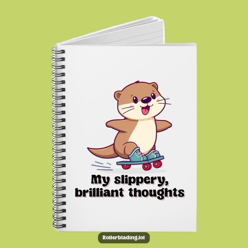 Funny Otter Roller Skate Notebook: Jot Down Ideas with a Wobbly Slide